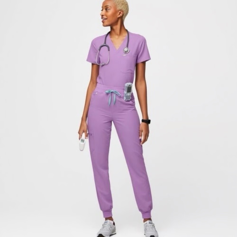 Figs lilac dawn Catarina one pocket scrub top